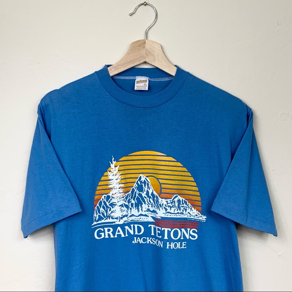 Vintage 80’s Grand Teton National Park Jackson Hole Wyoming Nature T-shirt